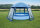 Mega Pooldach für Aufstellpools aus wasserabweisenden Stoff mit Fenster Abmessung:  600 x 520 x 280 cm