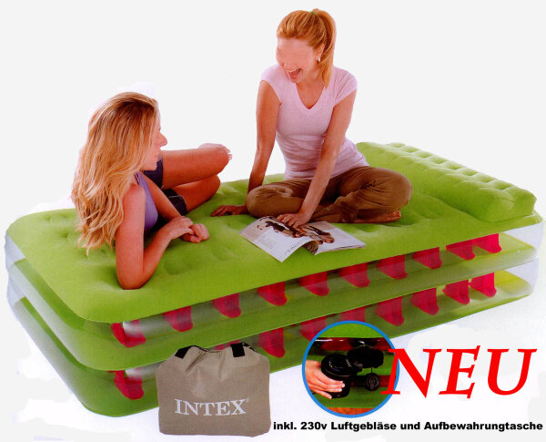 Intex Luftbett 191x99x47 cm Gästebett Bett elektrische Pumpe