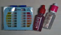 Astralpool Brom/Chlor und pH Test-kit flüssig inkl Schauglas