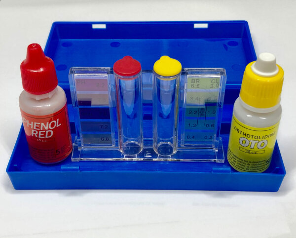 Astralpool Brom/Chlor und pH Test-kit flüssig inkl Schauglas